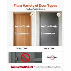 Stainless Steel Panic Bar Exit Device with Auto Alarm, 31″ for Wood or Metal