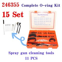 for Fusion Air Purge AP Spray Gun Aftermarket 15 sets 246355 Complete O-ring Kit