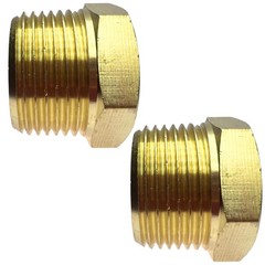 2PCS 3/4″ x 1/2″ Brass Reducer Hex Bushing CX WONDERLAND