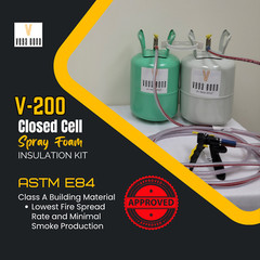 Vega Bond V200 Closed Cell Spray Foam Insulation Kit. 2 Part Foam Sealant 200BF