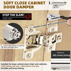 25 Pcs Soft Close Cabinet Door Damper, Soft Close Dampers for Cabinet Doors/W…