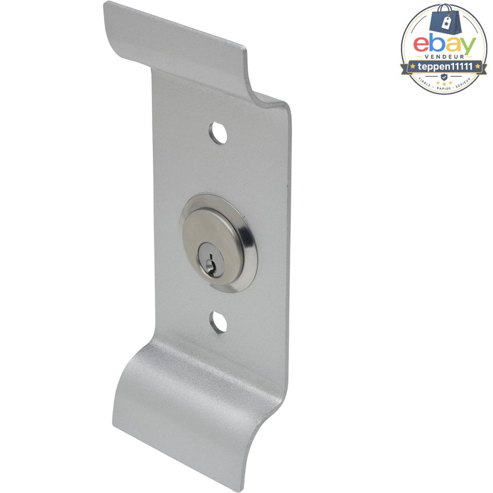 Exterior Pull Plate with Cylinder for Exit Device Aluminum