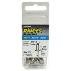 FPC Corporation #FPC42S 25PK Short Steel Rivet