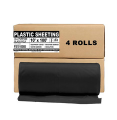 Plastic Sheeting – 10′ X 100′, 6 MIL Heavy Duty Gauge – Clear Vapor and Moisture