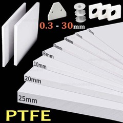 PTFE White Sheet 0.3mm – 30mm Thickness Various Rectangular & Square Strip sizes