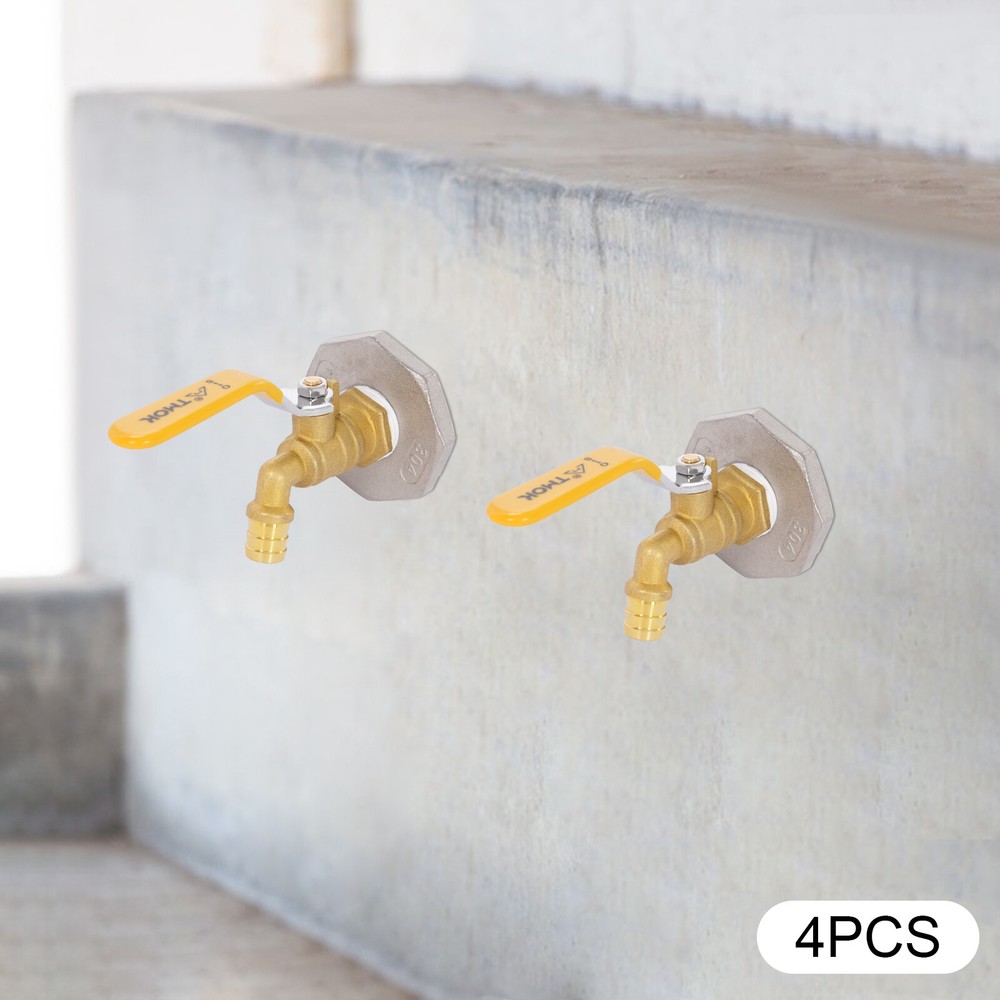 4x Drum Faucet Barrel Spigot, Stainless Steel Brass Barrel Faucet, for 55 Gallon