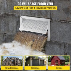 VEVOR 8″x16″ Flood Vent Crawl Space to Reduce Foundation Damage and Flood Risk