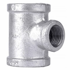 STZ 501877 1 x 1 x 1/2 In. Galvanized Pipe Reducing Tee – Quantity 10