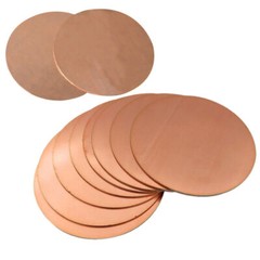 Solid Pure Copper Discs Blank Round Plate Metal Sheet 10-200mm OD 0.5-5mm Thick