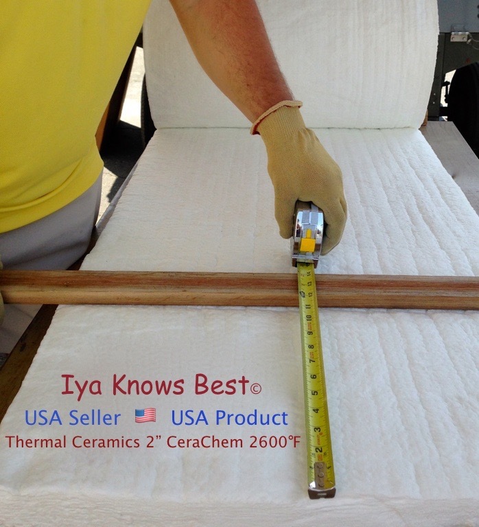 2″ CeraChem 12″ x 26″ Ceramic Fiber Blanket Insulation 8# Thermal Ceramics 2600F