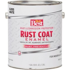 Do it Best Rust Coat Oil-Based Gloss Enamel, White, 1 Gal. 203370D SIM Supply,