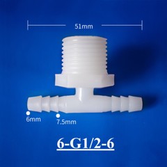 Plastic Male Thread T Piece Hose Joiner Barbed Connector Water Fitting 6 – 20mm