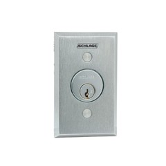 SPDT Maintained Single Direction Heavy Duty Keyswitch Satin Stainless Steel Fini