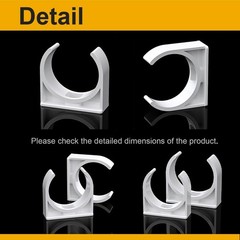 100 Pcs U-Shaped PVC Pipe Clamps, 20Mm White Clips for 1/2″ Water Pipes, Durable