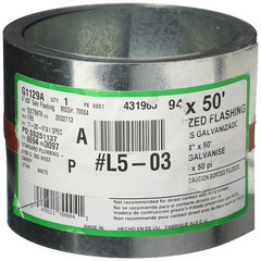 Amerimax Home Products 70004 4-Inch X 50-Feet Galvanized Flashing