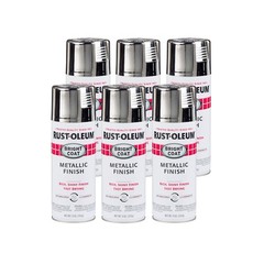 Rust-Oleum 7718830-6PK Stops Rust Bright Coat 11 Ounce (Pack of 6), Chrome