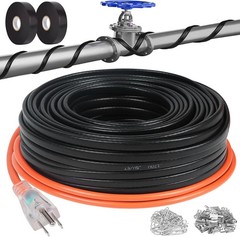 50FT Heat Tape for Water Pipes, -40°F Deicing Cable,Pipe Heating Cables for Roof