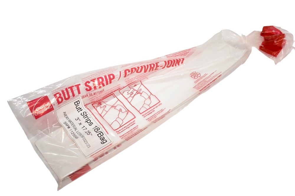 18pc Owens Corning Butt Strips Tape 3 In X 17.25 In 18/Bag White MPN 1125049