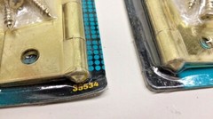 Ultra Hardware 35534 Narrow Hinges 3″ x 2″ Brass Plated Steel (Pack of 2)
