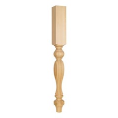 One Fluted Wood Post (Island Leg). 3-3/4″ x 3-3/4″ x 35-1/2″- # P4RW
