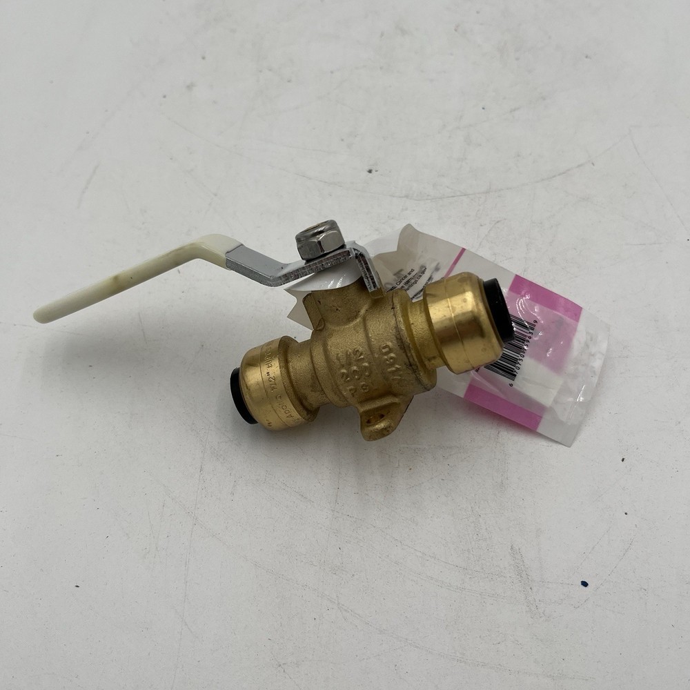 NEW!! Tectite 1/2 in. Brass Push Ball Valve with Flange and Drain – FSBBV12DE