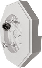 IMBA-8141 White Vertical Siding Lamp Mounting Kit with Built-in Electrical Bo…