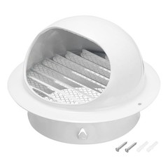 PATIKIL 6 Inch Vent Round Cover, Stainless Steel Exterior Wall 6 Inch, White