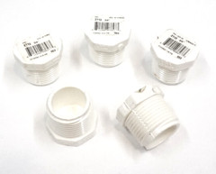 Charlotte Pipe 3/4 in. PVC Schedule 40 Plug MPT 5 Pack