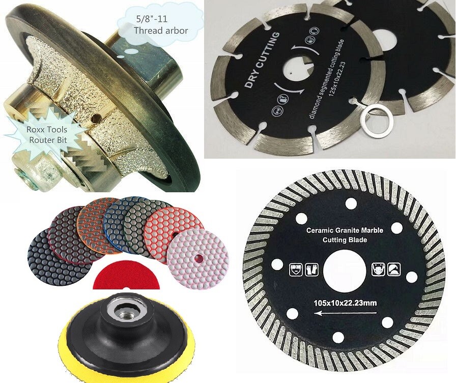 Countertop Fabricator Kit Diamond Profiling Cutting & Polishing Tools B10 DEMI