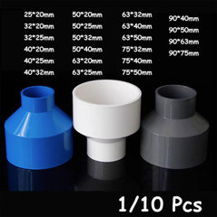 ID 20mm-90mm PVC Pipe Reducer Water Supply Pipes Fittings Adapter Connector