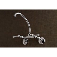 Kingston Brass KS374 Kingston 4 GPM Wall Mounted Double Handle – Chrome