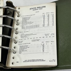 Vintage Construction Equipment Green Guide for Older Equipment Binder 1956-65