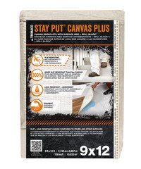 Trimaco 9 Ft. X 12 Ft. Stay Put Canvas Plus Drop Cloth 04321