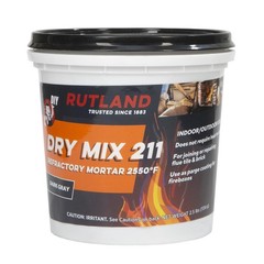 Rutland Dry Mix 211 Refractory Mortar 2.5 Pound – USA-Made High Temperature…