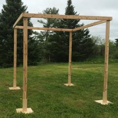 White Cedar Chuppah Set
