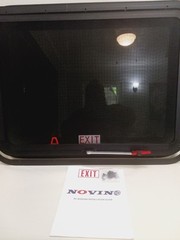 Exit RV Window 30″ W x 22″ H Emergency Push Out Window W/ Screen & Ring