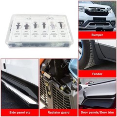 100 PCS Bumper Retainer Clips Car Rivets Fasteners Retainer Kit and Removers