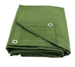 12′ x 16′ Green Canvas Tarp 12oz Heavy Duty Water Resistant 12′ x 16′