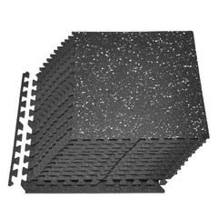 Puzzle Exercise Mat,24 PCS Fitness Equipment Mats,24 x 24 x 0.4 in,High-Density