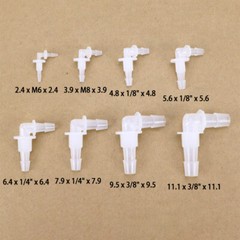 M6 M8 1/8″ 1/4″ 3/8″ Bulkhead Connector Plastic Elbow Barbed Threaded Fitting