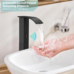 ZHIXINGKX Touchless Bathroom Sink Faucets 1 Hole, Hands-Free Automatic Motion