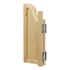 Log Color Partition Door Swing Solid Wood Door for Shop Entrance Partition Door