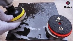 9 PCS 6″ Diamond Polishing Pads Kit Wet/Dry 50-10000 Grit for Concrete, Granite,