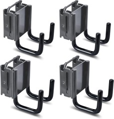4-Pack 2″x2″ Heavy-Duty E-Track Double Fitting J Hooks with Extra Rubberized …