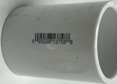 Lasco Coupling 429012 Schedule 40 1-1/4 x 1-1/4″ W/ 2 Hose Clamp