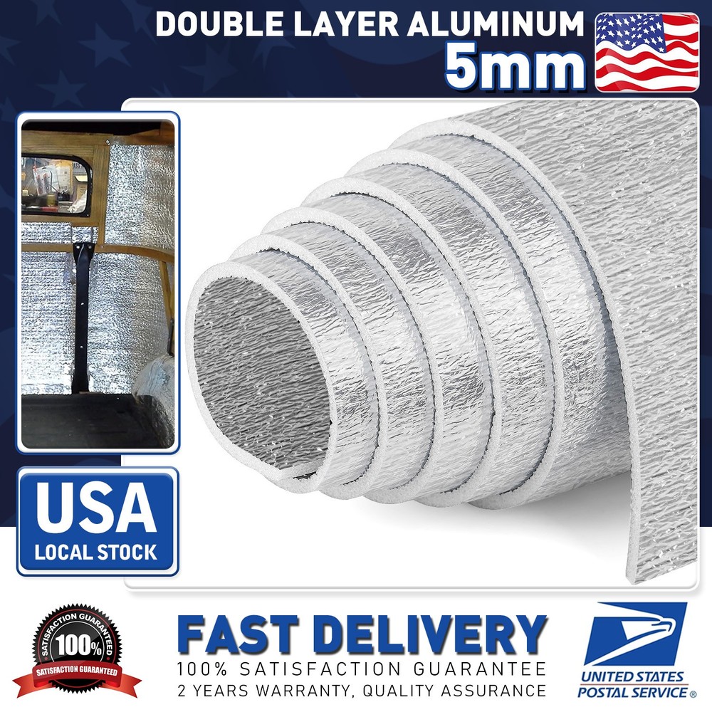 3Pcs 40″×60″ Double Side Reflective Insulation Roll Mat Foam Core Radiant Barrie