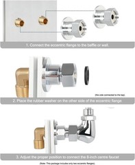 2 Pcs Wall Mount Faucet Couplers, Faucet Installation Eccentric Flanges