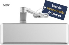 Lawrence Extra Heavy Duty Door Closer Commercial Grade 1, Aluminum (AL)