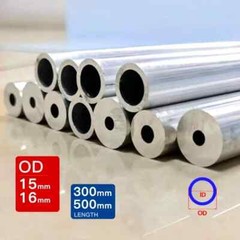 3pcs Aluminum Tube Piping OD 15 16mm Length300 500mm Hollow Straight Round 6063