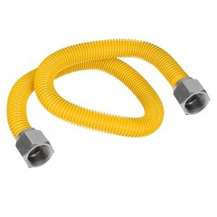 Highcraft Flextron Ftgc-Yc14-72 70 Flexible Epoxy Coated Gas Line Connector 3/8